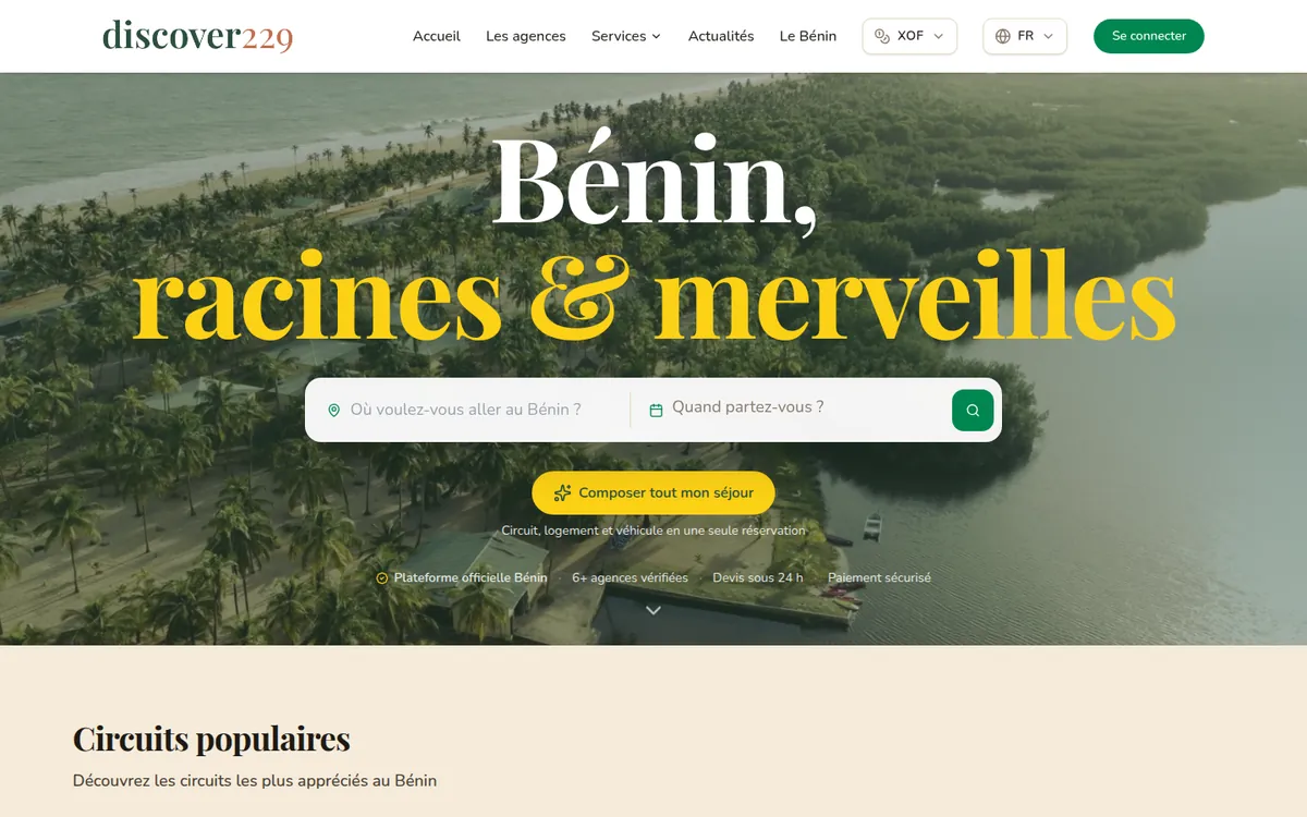 Aperçu du site Discover 229