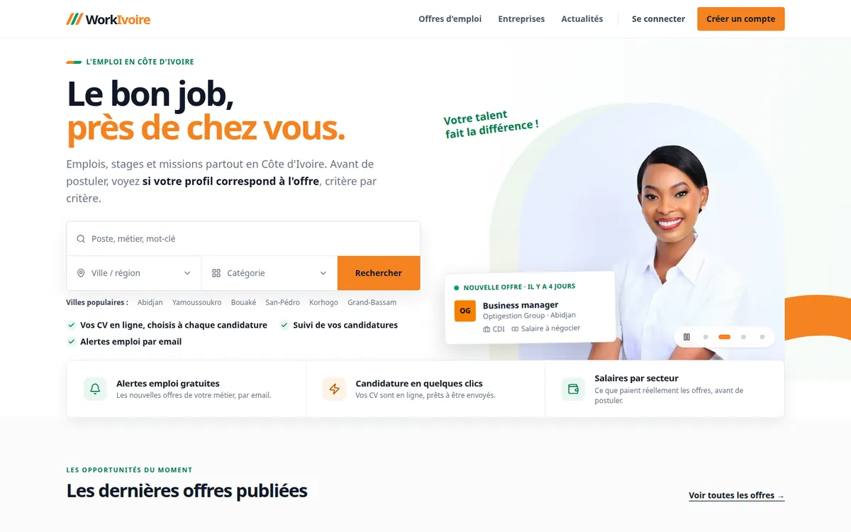 Aperçu du site Workivoire
